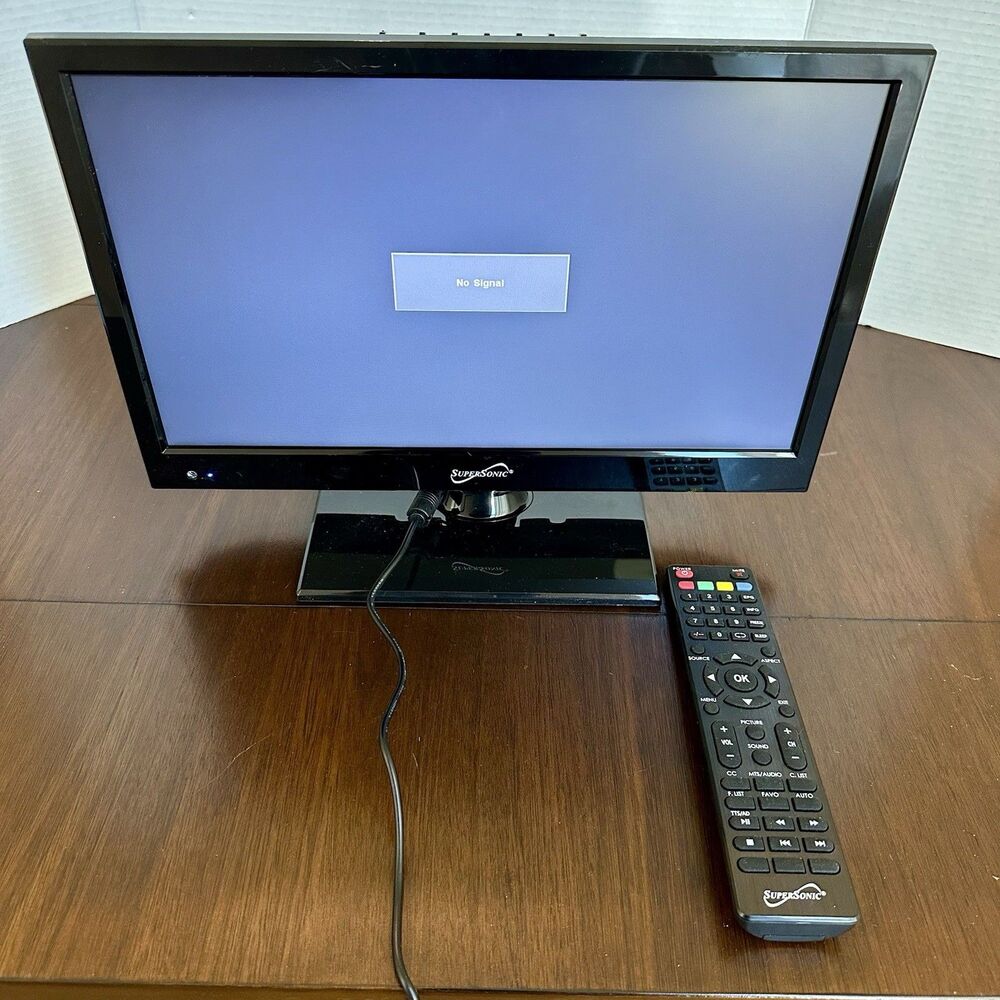 Supersonic SC-1511 LED HDTV 15.6" USB HDMI Ports Black w/ Remote Works